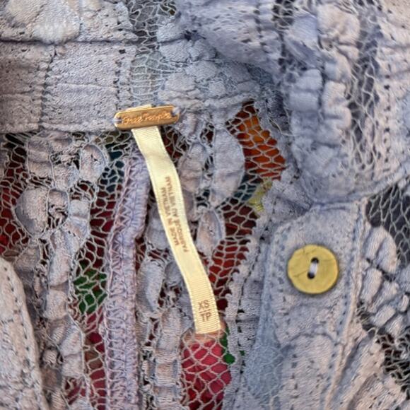 NWT Free People Lavender Shayla Crochet Lace Bodycon Mini Dress - Picture 4 of 5